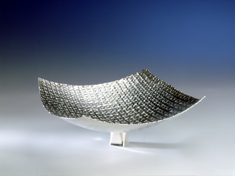 Piece -- materials: silver, patinated; dimensions: 23 x 23 x 9.5 h cm;
