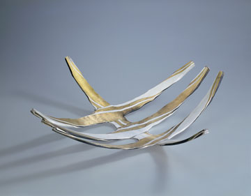 Piece -- materials: silver, brass; dimensions: 40 x 40 8h;