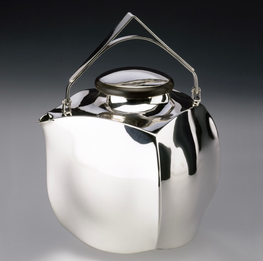 Piece -- materials: silver, ebony; dimensions: 13 x 13 x 23 h cm;